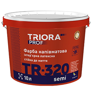 Фарба латексна напівматова TR-320 semi TRIORA prof 1 л